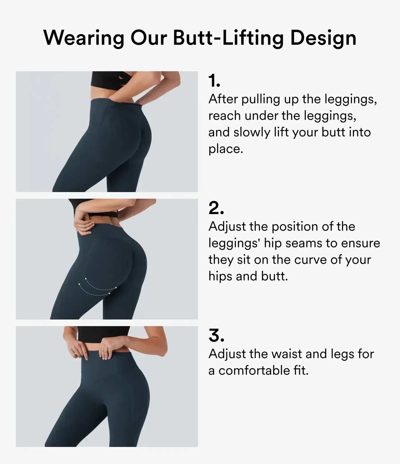 UltraSculpt™ Butt-Lifting Tummy-Control Leggings — High-Waisted Scrunch with Pockets