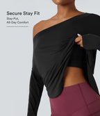 AirFlow™ Off-Shoulder Long Sleeve Active Top