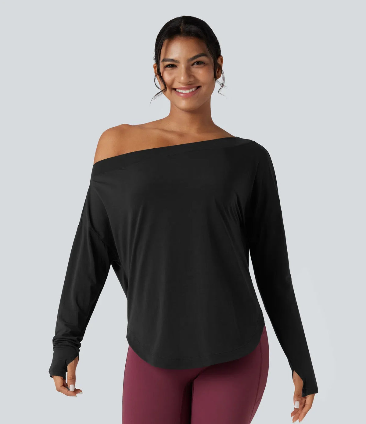 AirFlow™ Off-Shoulder Long Sleeve Active Top