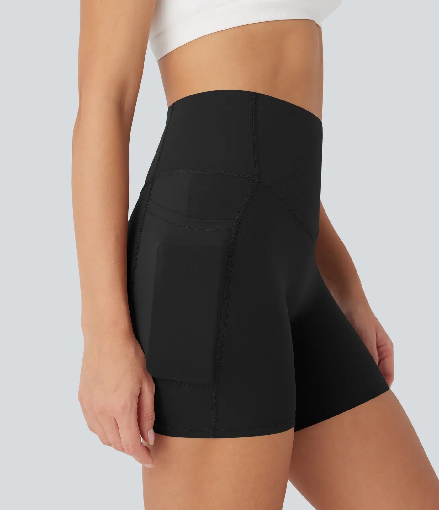 UltraSculpt™ High Waisted Butt Lifting Tummy Control Pocket Shaping Training Biker Shorts 5''