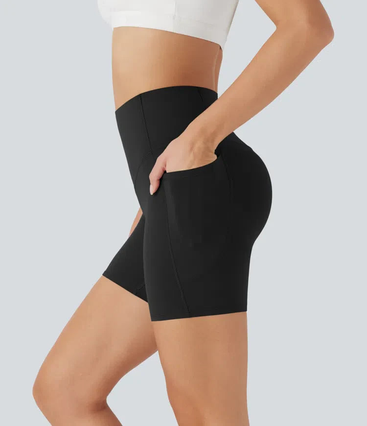 UltraSculpt™ High Waisted Butt Lifting Tummy Control Pocket Shaping Training Biker Shorts 5''