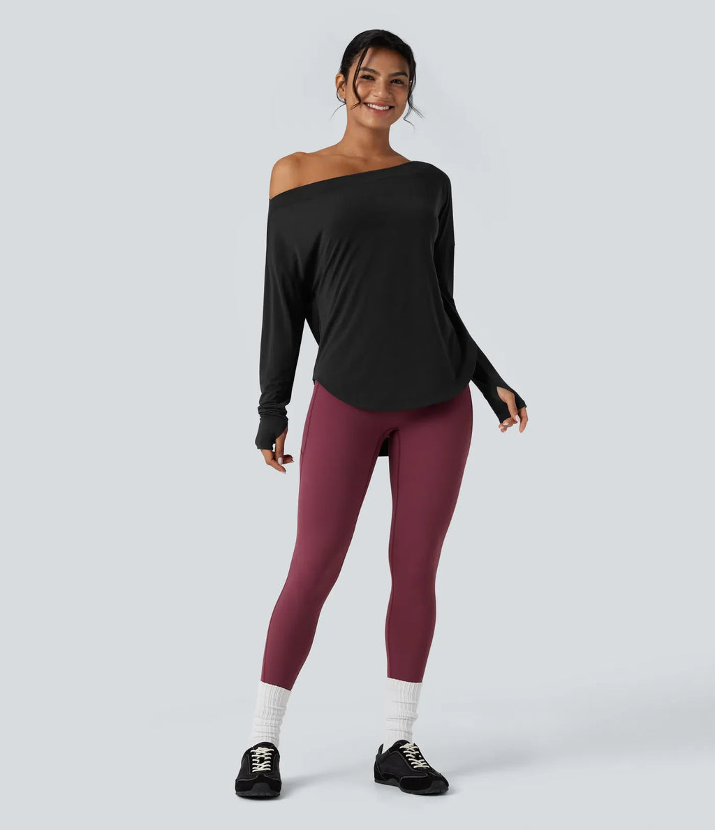 AirFlow™ Off-Shoulder Long Sleeve Active Top
