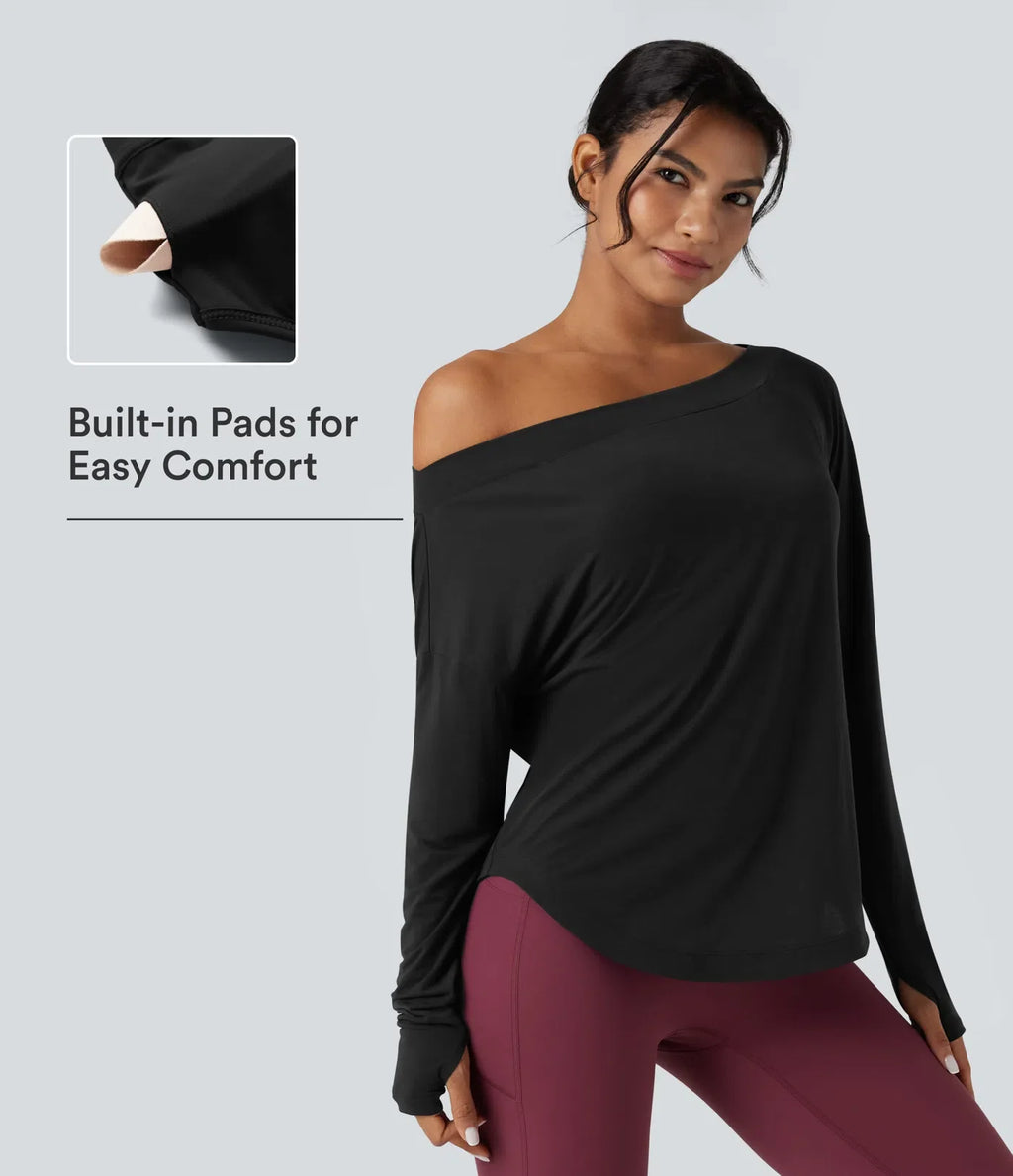 AirFlow™ Off-Shoulder Long Sleeve Active Top