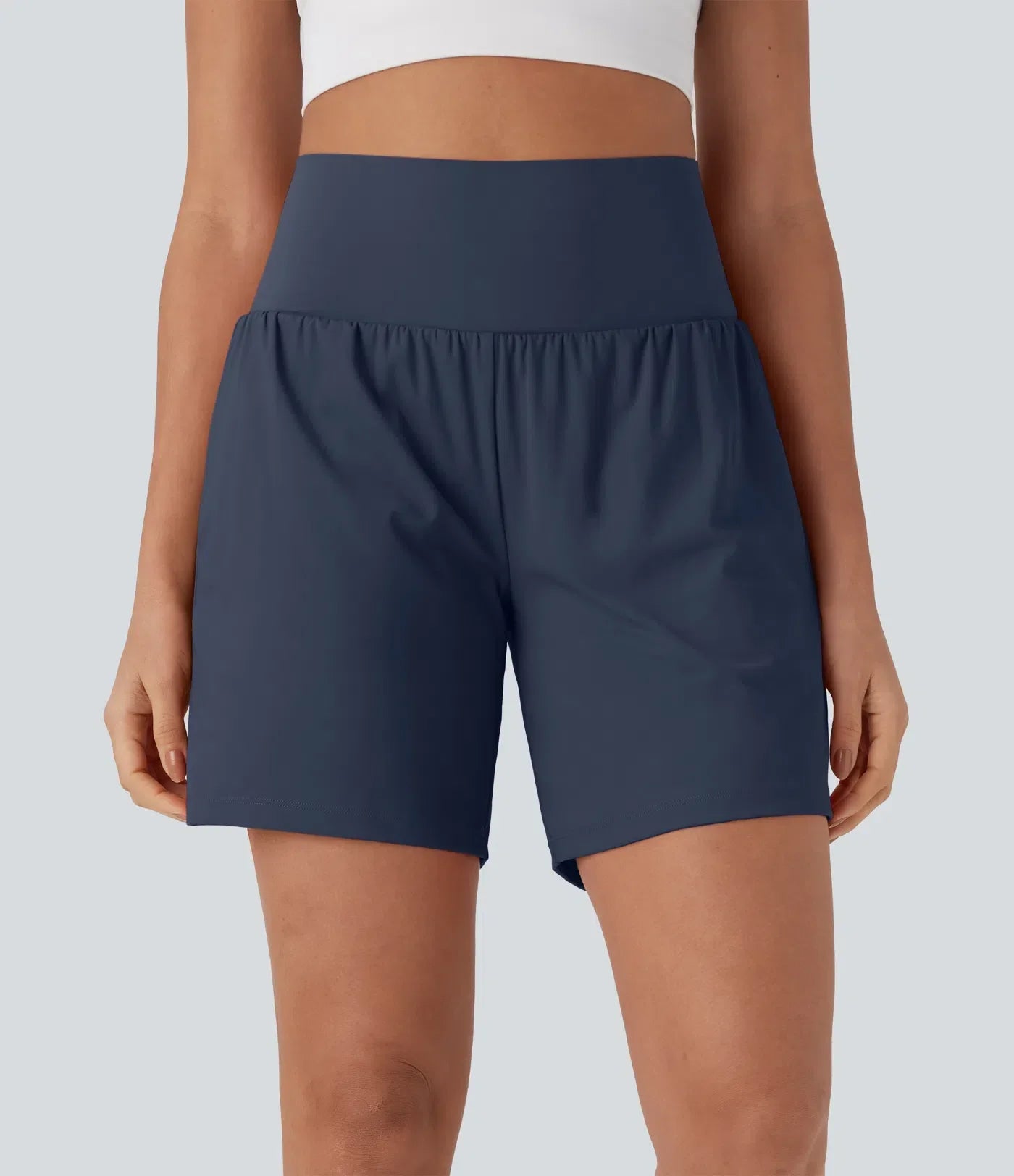 SoftlyZero™ Airy Super High Waisted 2-in-1 Cool Touch Yoga Shorts 7" with Pockets