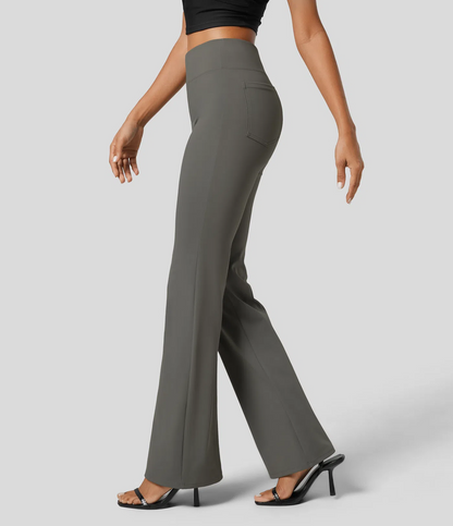 Halara Flex™ SculptKnit High Waisted Back Side Pocket Slight Flare Work Pants