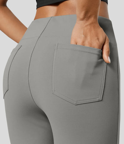 Halara Flex™ SculptKnit High Waisted Back Side Pocket Slight Flare Work Pants