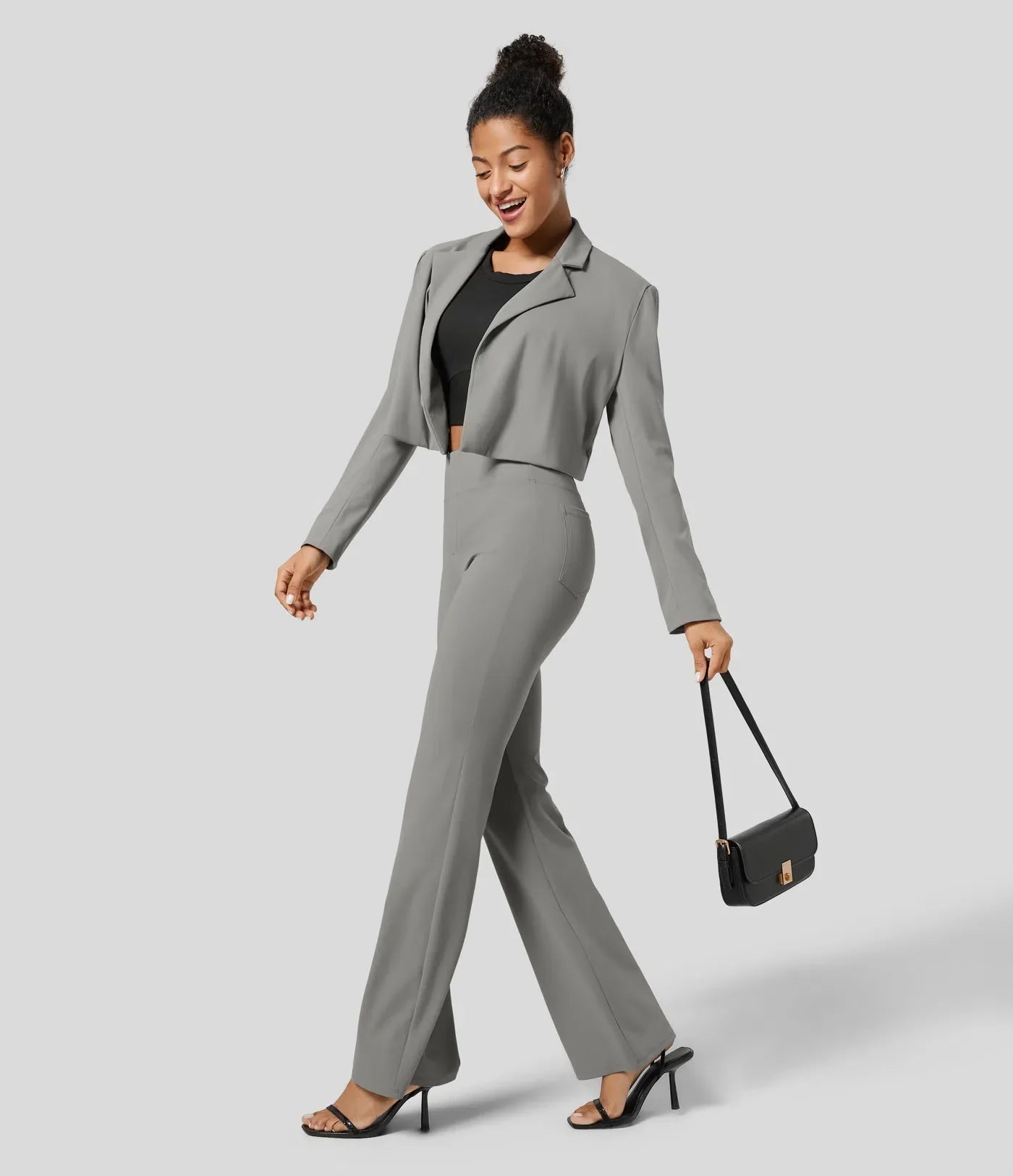 Halara Flex™ SculptKnit High Waisted Back Side Pocket Slight Flare Work Pants